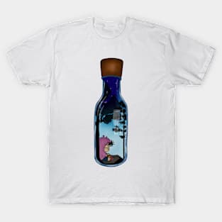 A kid inside A jar with night view T-Shirt